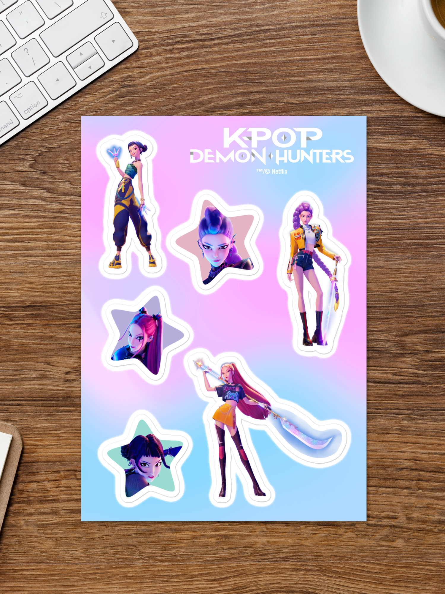 KPop Demon Hunters  HUNTR/X Sticker Sheet