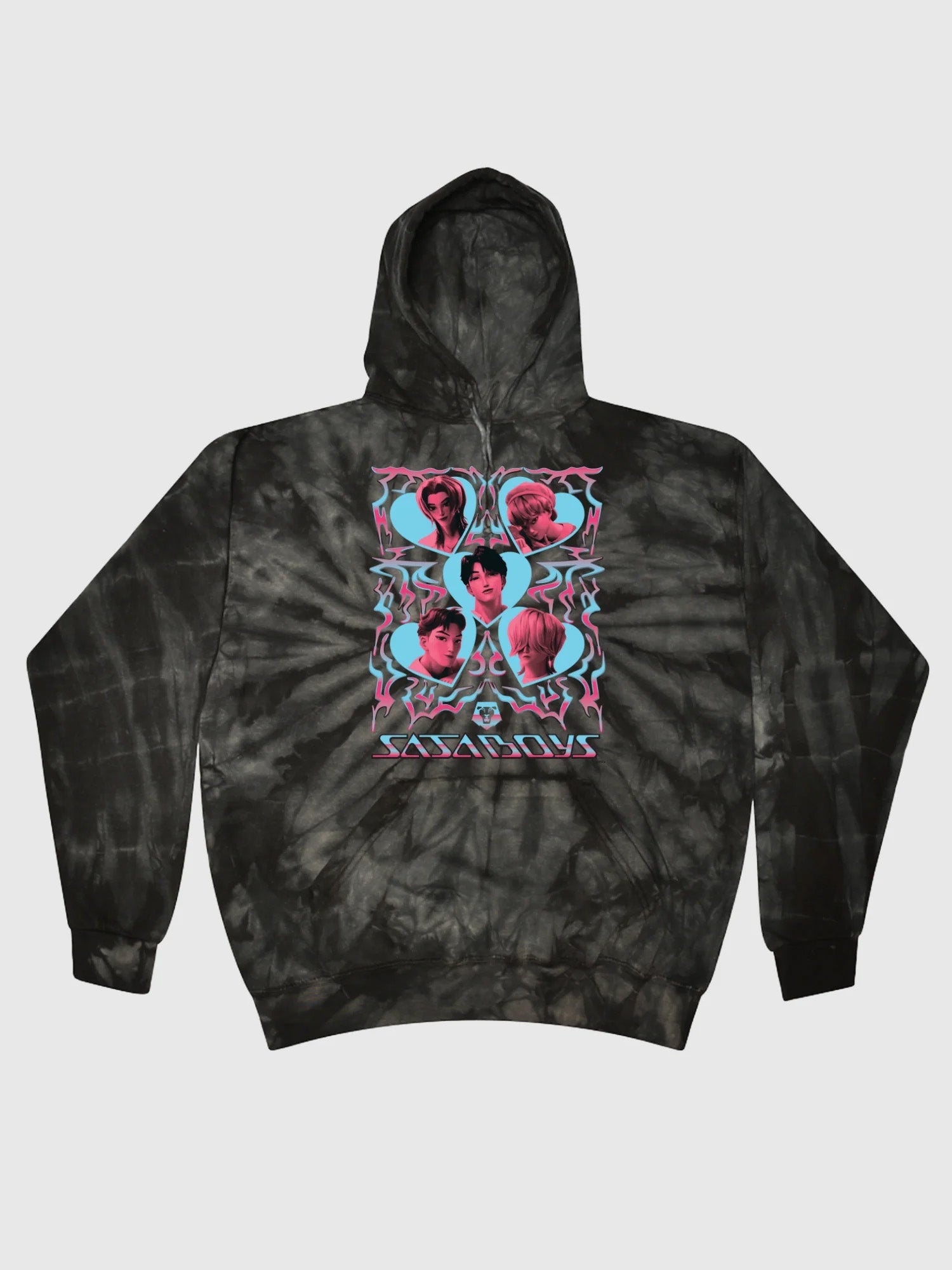 KPop Demon Hunters SAJA BOYS Tie-Dye Kids Hoodie