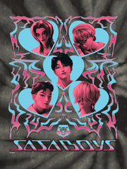 KPop Demon Hunters SAJA BOYS Tie-Dye Kids Hoodie