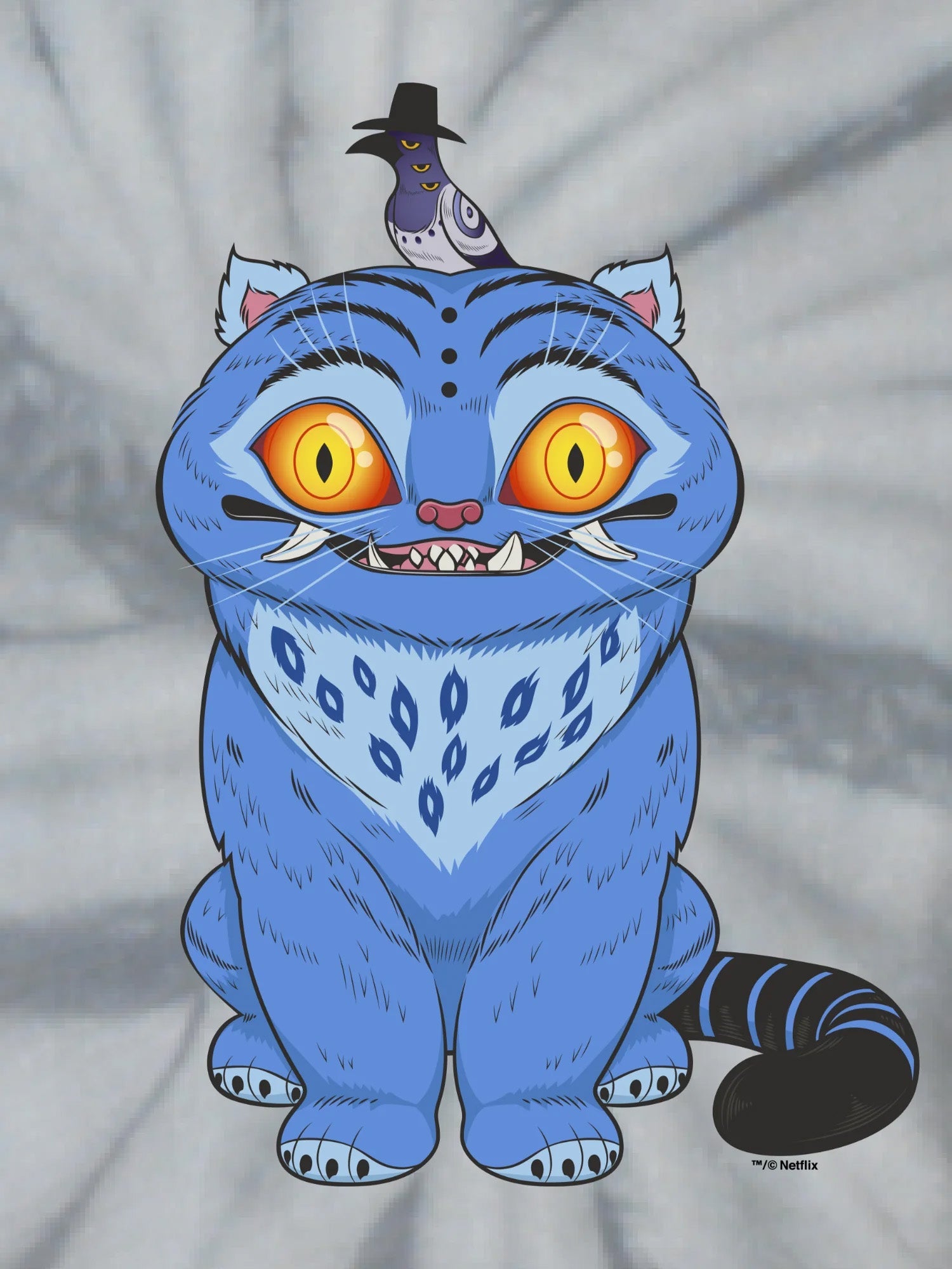 KPop Demon Hunters Derpy Tiger and Sussie Magpie Tie-Dye Kids Hoodie