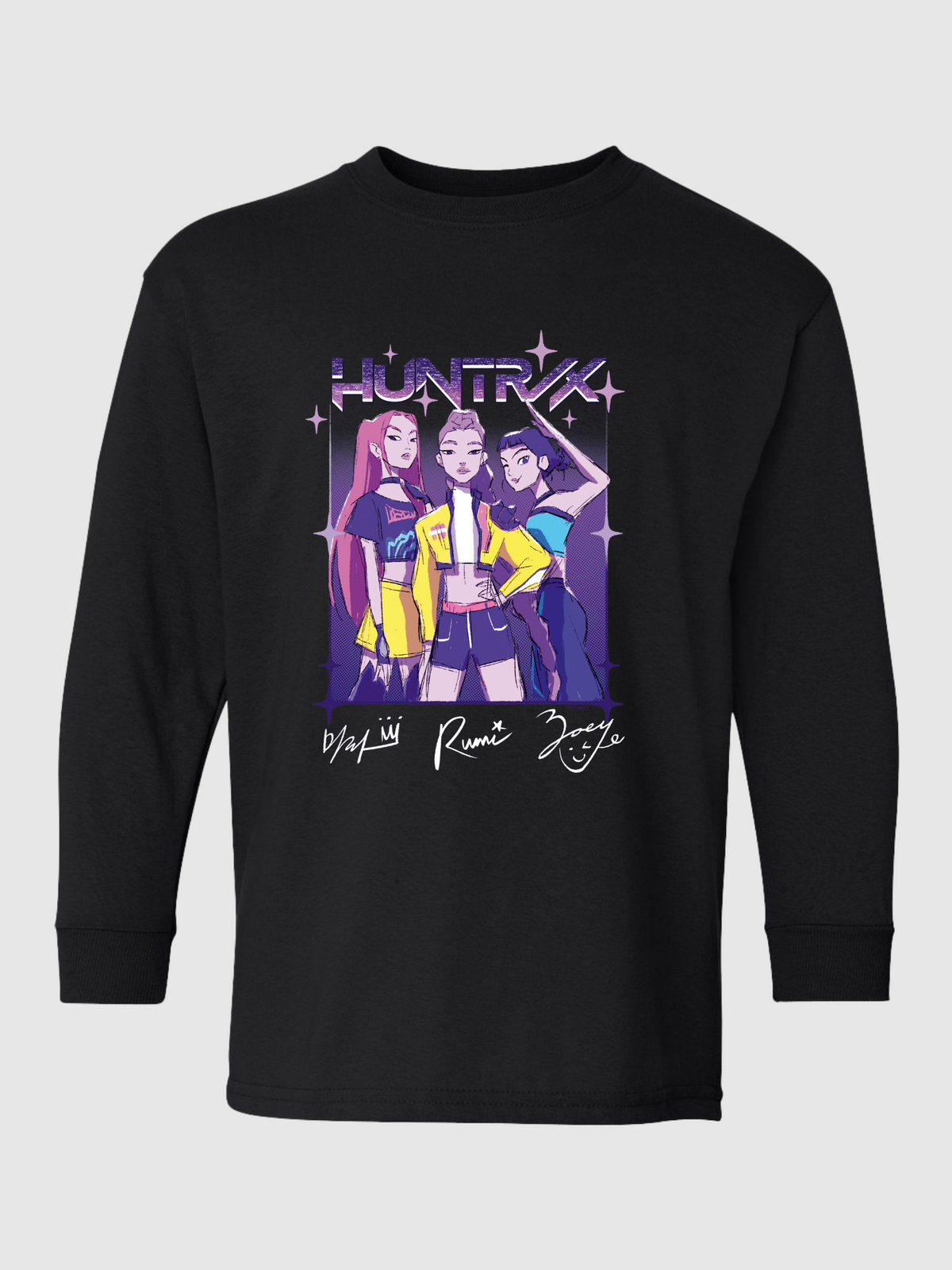 KPop Demon Hunters Kids Long Sleeve T-Shirt HUNTR/X Sketch