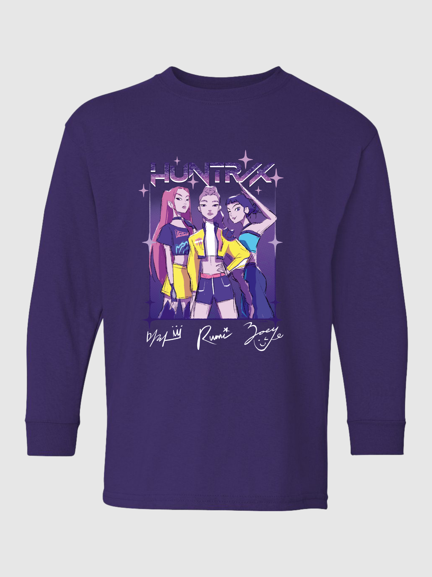 KPop Demon Hunters Kids Long Sleeve T-Shirt HUNTR/X Sketch