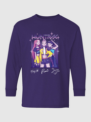 KPop Demon Hunters Kids Long Sleeve T-Shirt HUNTR/X Sketch
